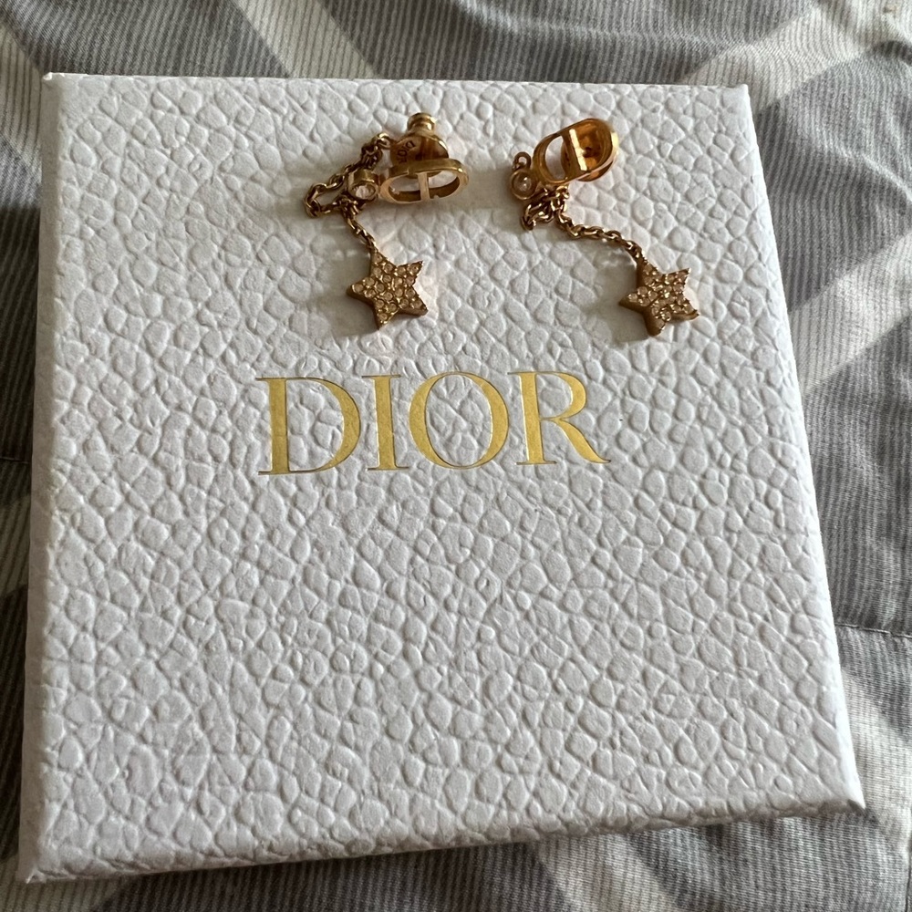 Rose gold Dior earrings